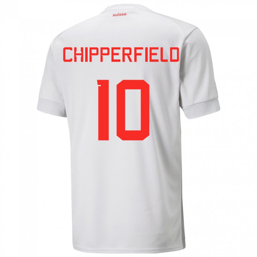 Damen Schweizer Liam Chipperfield #10 Weiß Auswärtstrikot Trikot 22-24 T-shirt Österreich