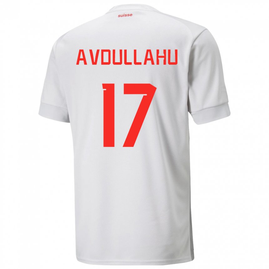 Damen Schweizer Leon Avdullahu #17 Weiß Auswärtstrikot Trikot 22-24 T-shirt Österreich