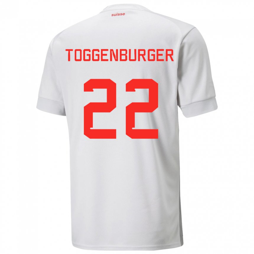 Damen Schweizer Nando Toggenburger #22 Weiß Auswärtstrikot Trikot 22-24 T-shirt Österreich