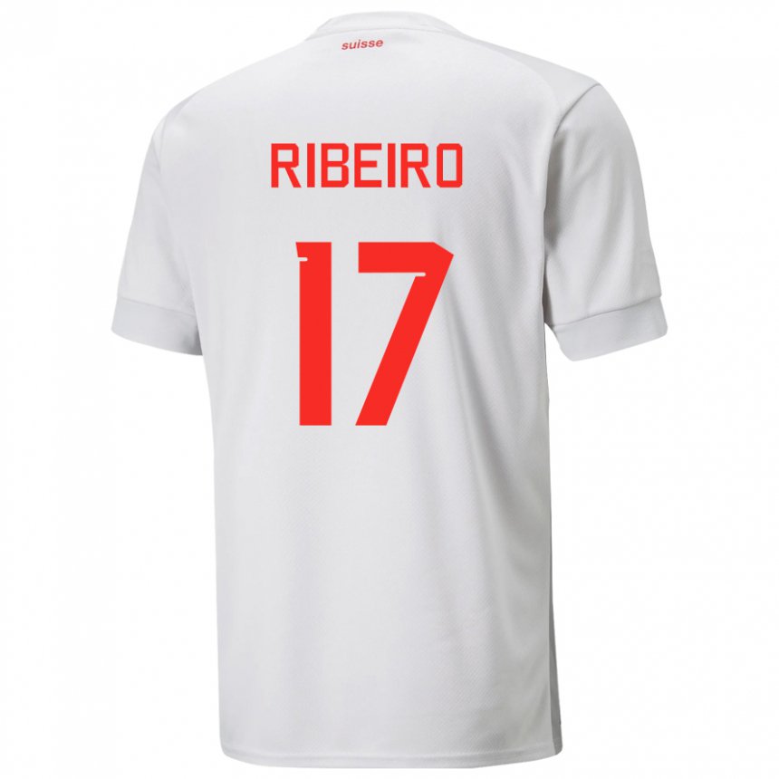Damen Schweizer Joel Ribeiro #17 Weiß Auswärtstrikot Trikot 22-24 T-shirt Österreich