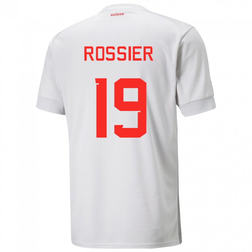 Damen Schweizer Evan Rossier #19 Weiß Auswärtstrikot Trikot 22-24 T-shirt Österreich