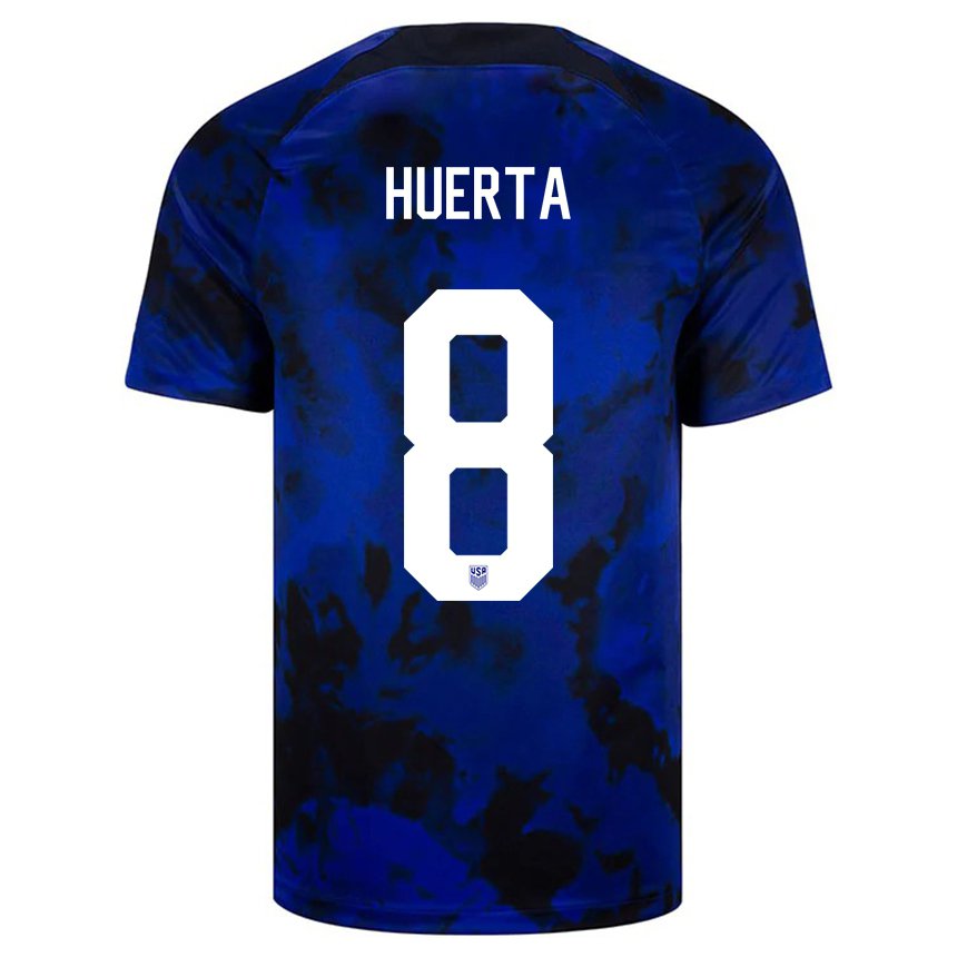 Damen Us-amerikanische Sofia Huerta #8 Königsblau Auswärtstrikot Trikot 22-24 T-shirt Österreich