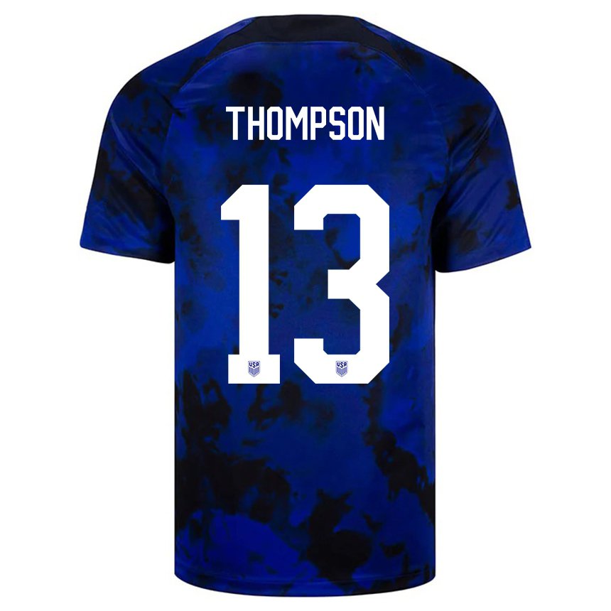 Damen Us-amerikanische Alyssa Thompson #13 Königsblau Auswärtstrikot Trikot 22-24 T-shirt Österreich