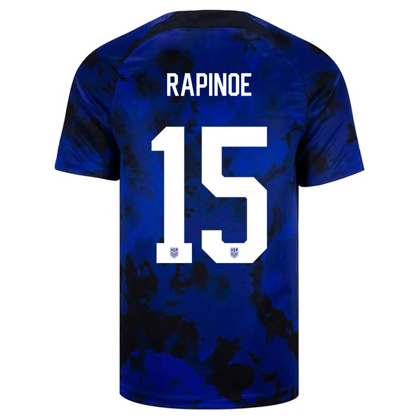 Damen Us-amerikanische Megan Rapinoe #15 Königsblau Auswärtstrikot Trikot 22-24 T-shirt Österreich