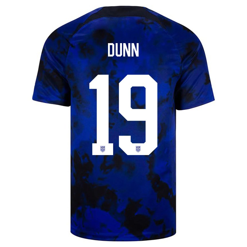 Damen Us-amerikanische Crystal Dunn #19 Königsblau Auswärtstrikot Trikot 22-24 T-shirt Österreich