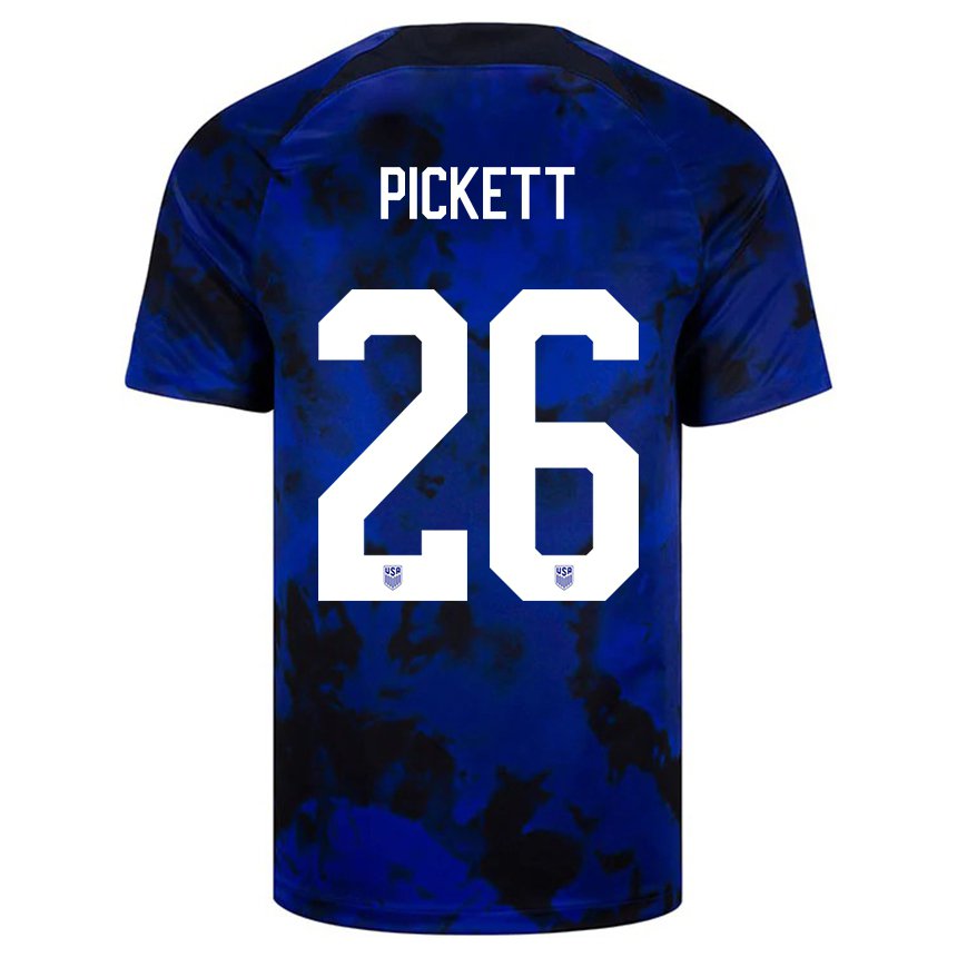 Damen Us-amerikanische Carson Pickett #26 Königsblau Auswärtstrikot Trikot 22-24 T-shirt Österreich