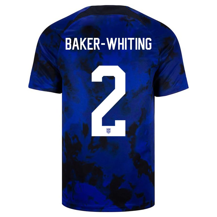Damen Us-amerikanische Reed Baker Whiting #2 Königsblau Auswärtstrikot Trikot 22-24 T-shirt Österreich