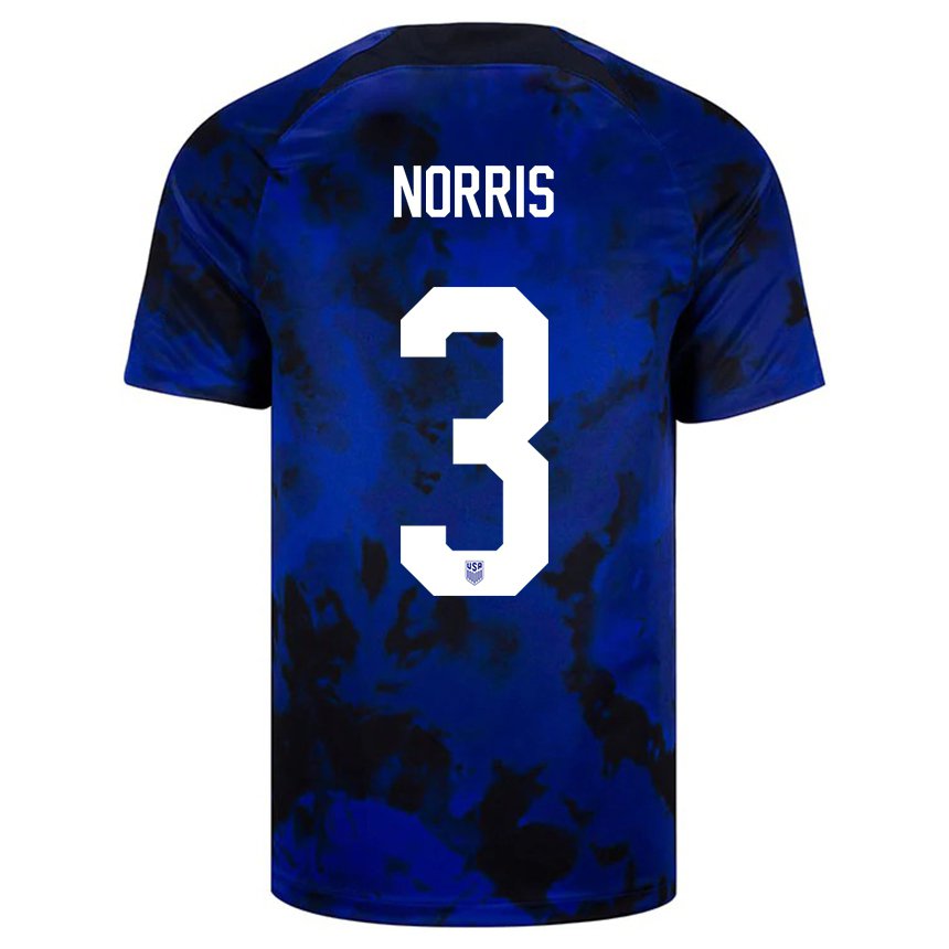 Damen Us-amerikanische Nolan Norris #3 Königsblau Auswärtstrikot Trikot 22-24 T-shirt Österreich