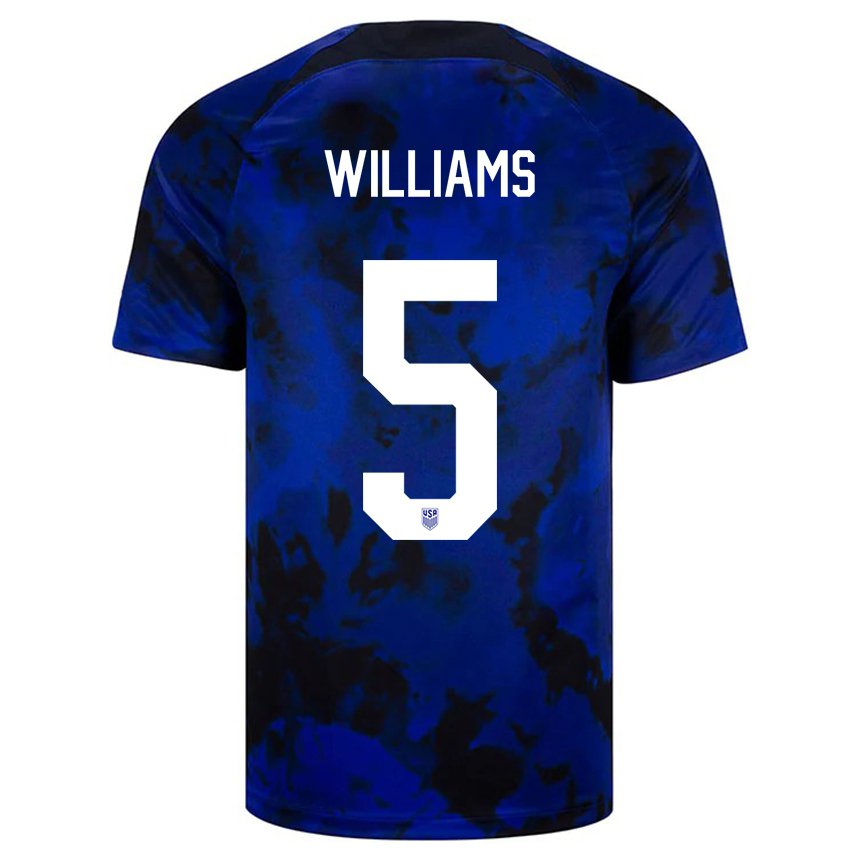 Damen Us-amerikanische Thomas Williams #5 Königsblau Auswärtstrikot Trikot 22-24 T-shirt Österreich