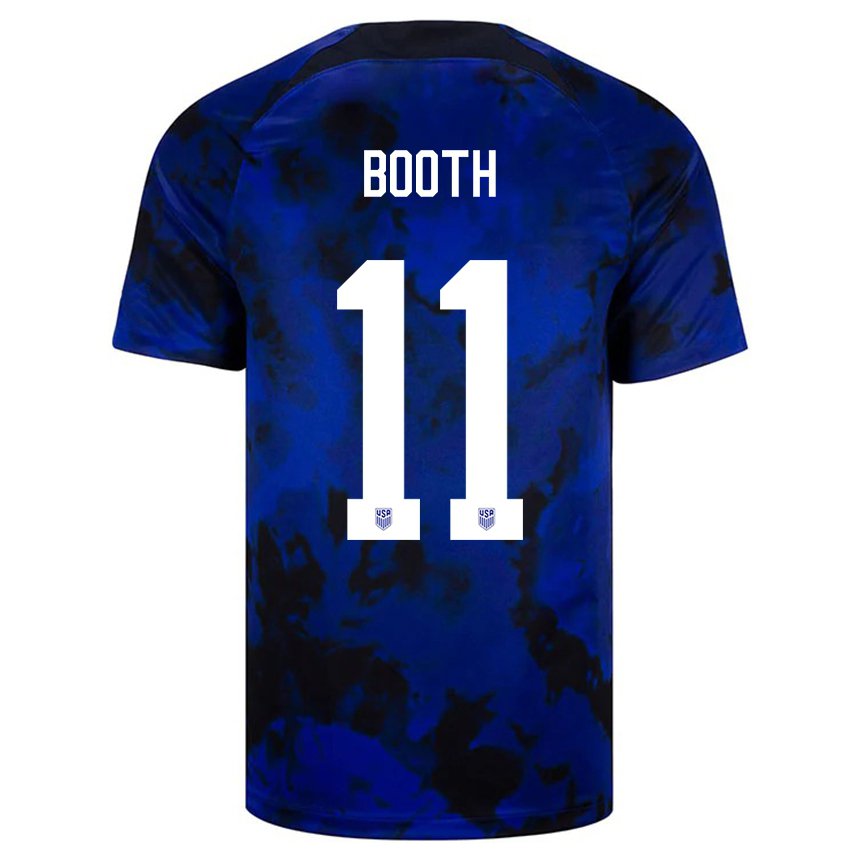 Damen Us-amerikanische Zach Booth #11 Königsblau Auswärtstrikot Trikot 22-24 T-shirt Österreich