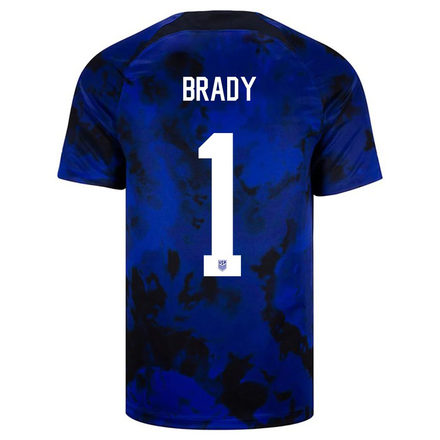 Damen Us-amerikanische Chris Brady #1 Königsblau Auswärtstrikot Trikot 22-24 T-shirt Österreich