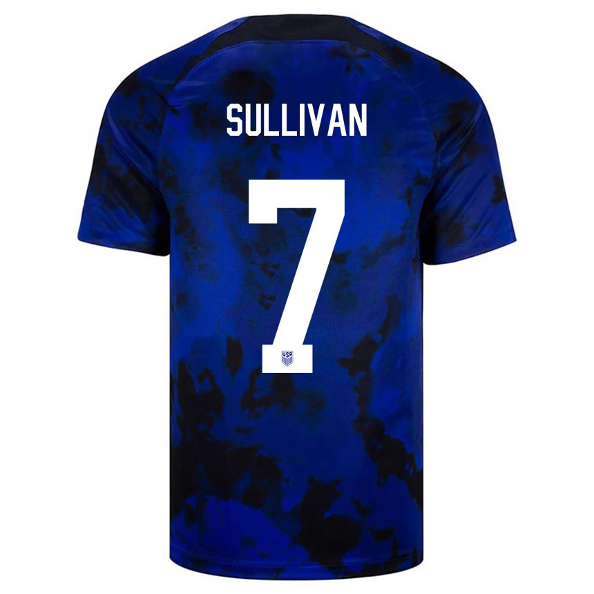 Damen Us-amerikanische Quinn Sullivan #7 Königsblau Auswärtstrikot Trikot 22-24 T-shirt Österreich