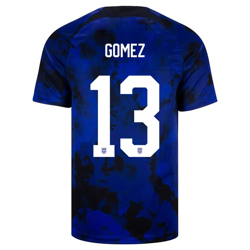 Damen Us-amerikanische Jonathan Gomez #13 Königsblau Auswärtstrikot Trikot 22-24 T-shirt Österreich