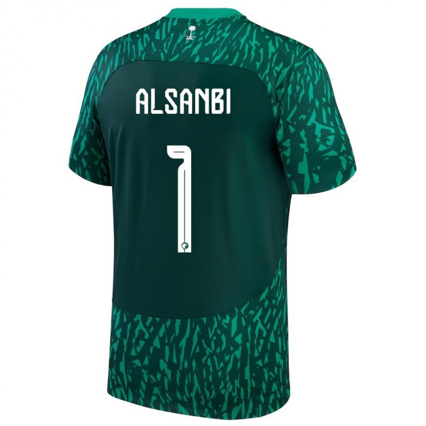 Damen Saudi-arabische Abdulrahman Alsanbi #1 Dunkelgrün Auswärtstrikot Trikot 22-24 T-shirt Österreich