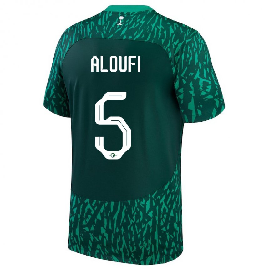 Damen Saudi-arabische Mohammed Aloufi #5 Dunkelgrün Auswärtstrikot Trikot 22-24 T-shirt Österreich