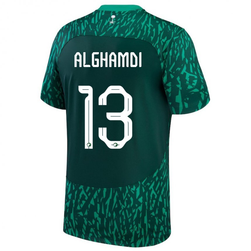 Damen Saudi-arabische Hazzaa Alghamdi #13 Dunkelgrün Auswärtstrikot Trikot 22-24 T-shirt Österreich
