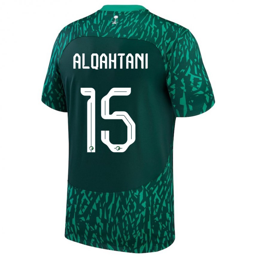 Damen Saudi-arabische Mohammed Alqahtani #15 Dunkelgrün Auswärtstrikot Trikot 22-24 T-shirt Österreich