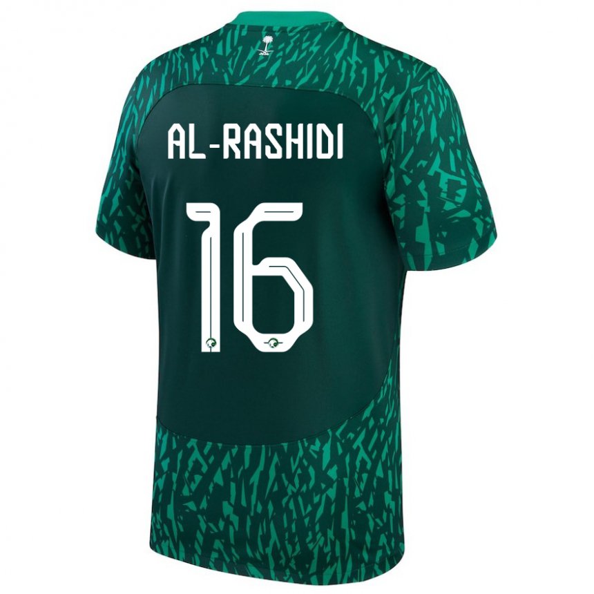 Damen Saudi-arabische Mohammed Al Rashidi #16 Dunkelgrün Auswärtstrikot Trikot 22-24 T-shirt Österreich