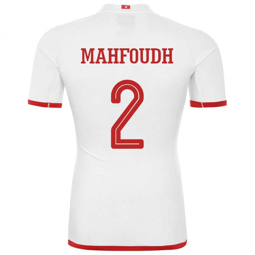 Damen Tunesische Dhikra Mahfoudh #2 Weiß Auswärtstrikot Trikot 22-24 T-shirt Österreich