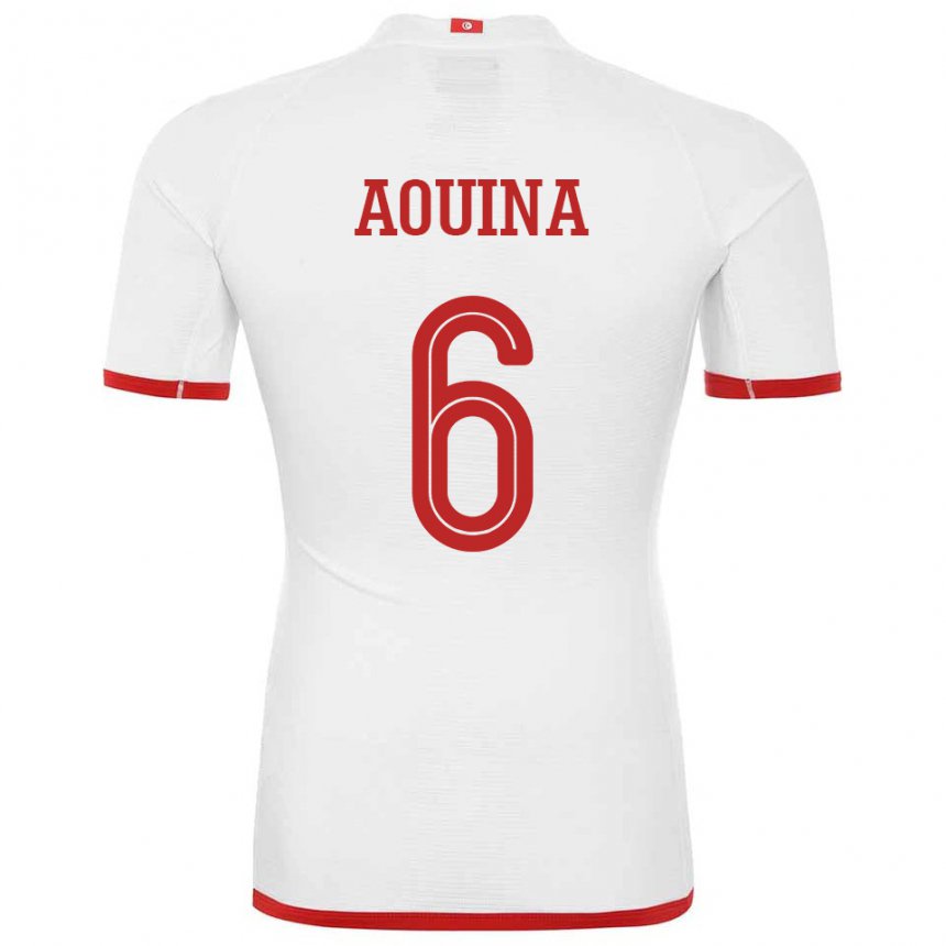 Damen Tunesische Rania Aouina #6 Weiß Auswärtstrikot Trikot 22-24 T-shirt Österreich