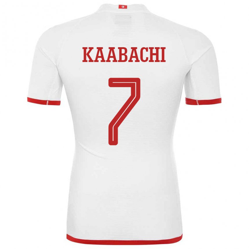 Damen Tunesische Ella Kaabachi #7 Weiß Auswärtstrikot Trikot 22-24 T-shirt Österreich