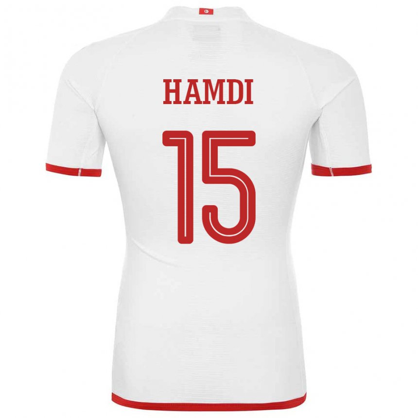 Damen Tunesische Hanna Hamdi #15 Weiß Auswärtstrikot Trikot 22-24 T-shirt Österreich
