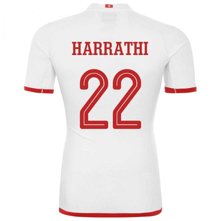 Damen Tunesische Najla Harrathi #22 Weiß Auswärtstrikot Trikot 22-24 T-shirt Österreich