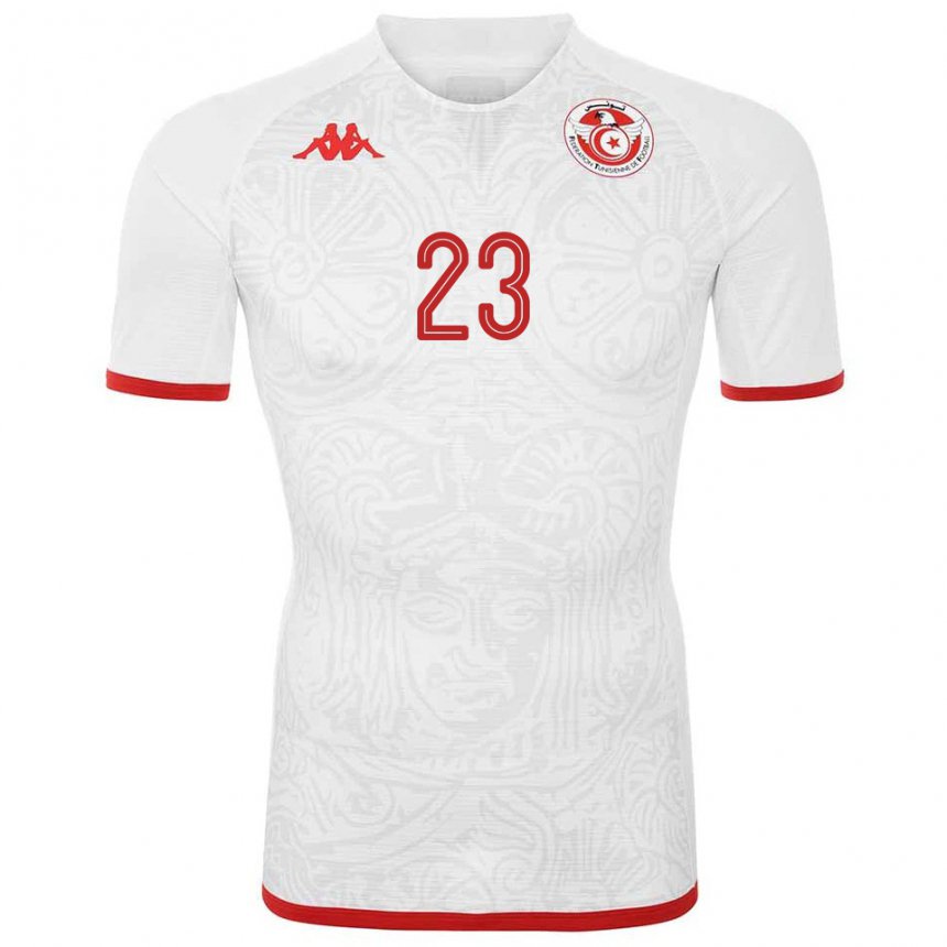 Damen Tunesische Soumaya Laamiri #23 Weiß Auswärtstrikot Trikot 22-24 T-shirt Österreich