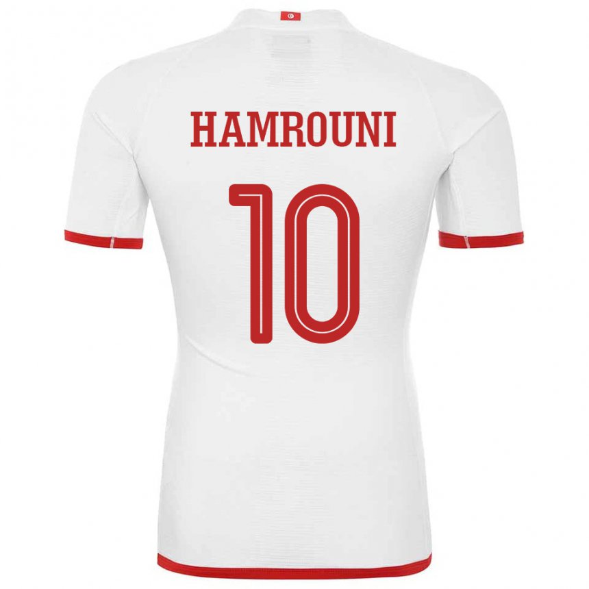 Damen Tunesische Rayen Hamrouni #10 Weiß Auswärtstrikot Trikot 22-24 T-shirt Österreich