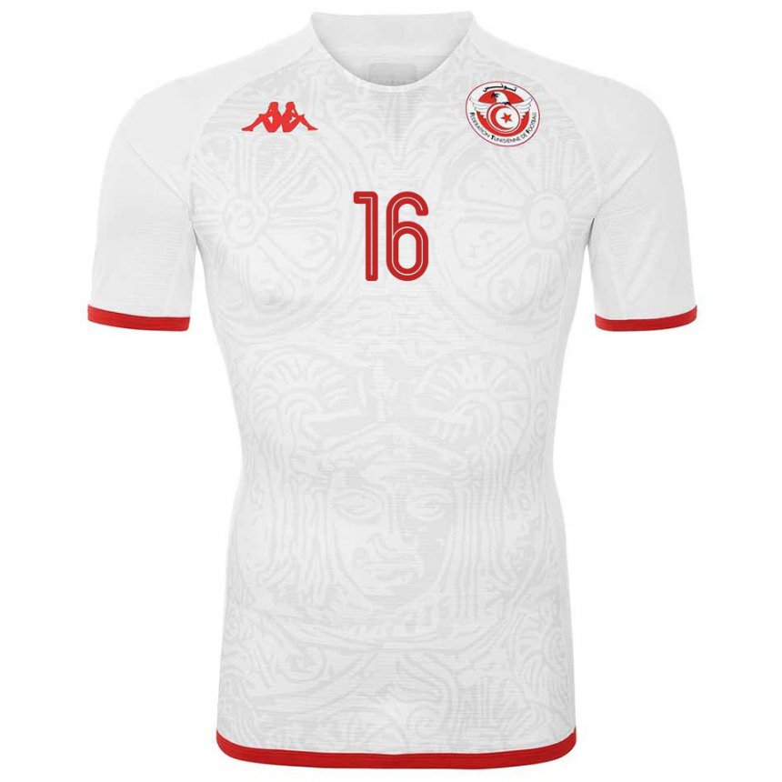 Damen Tunesische Raed Gazeh #16 Weiß Auswärtstrikot Trikot 22-24 T-shirt Österreich