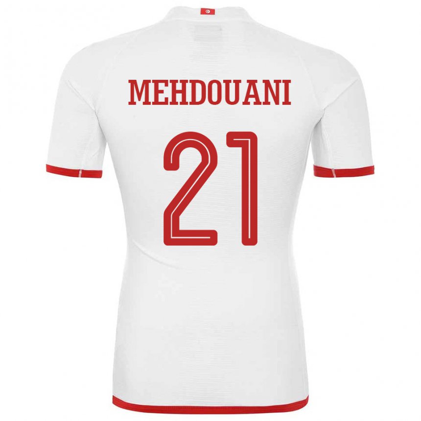 Damen Tunesische Firas Mehdouani #21 Weiß Auswärtstrikot Trikot 22-24 T-shirt Österreich