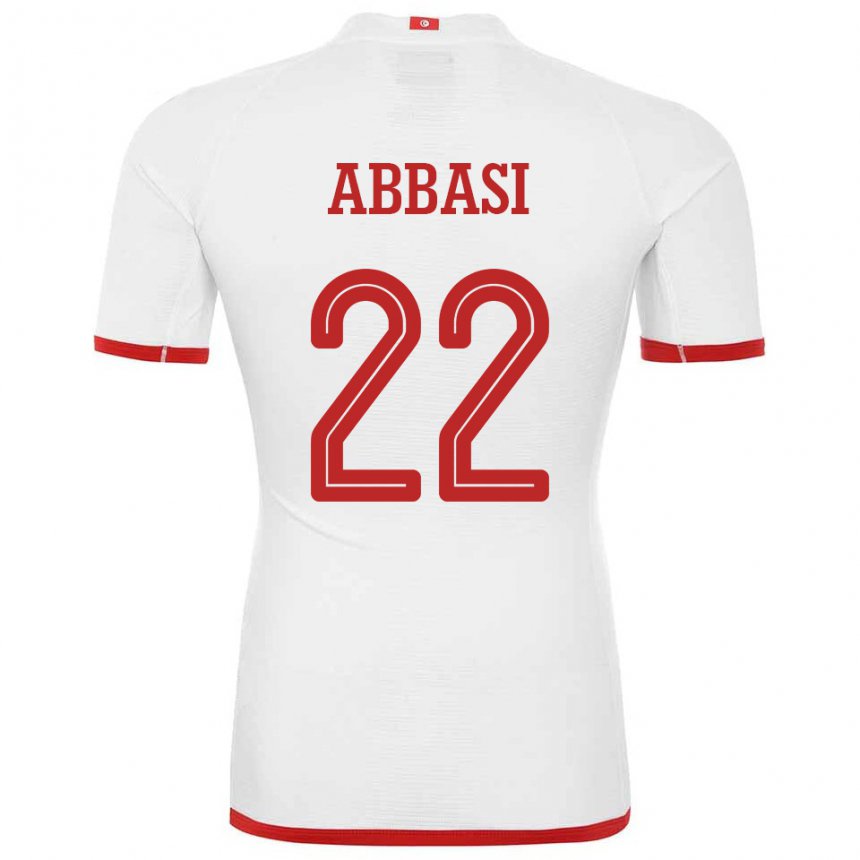 Damen Tunesische Bechir Abbasi #22 Weiß Auswärtstrikot Trikot 22-24 T-shirt Österreich