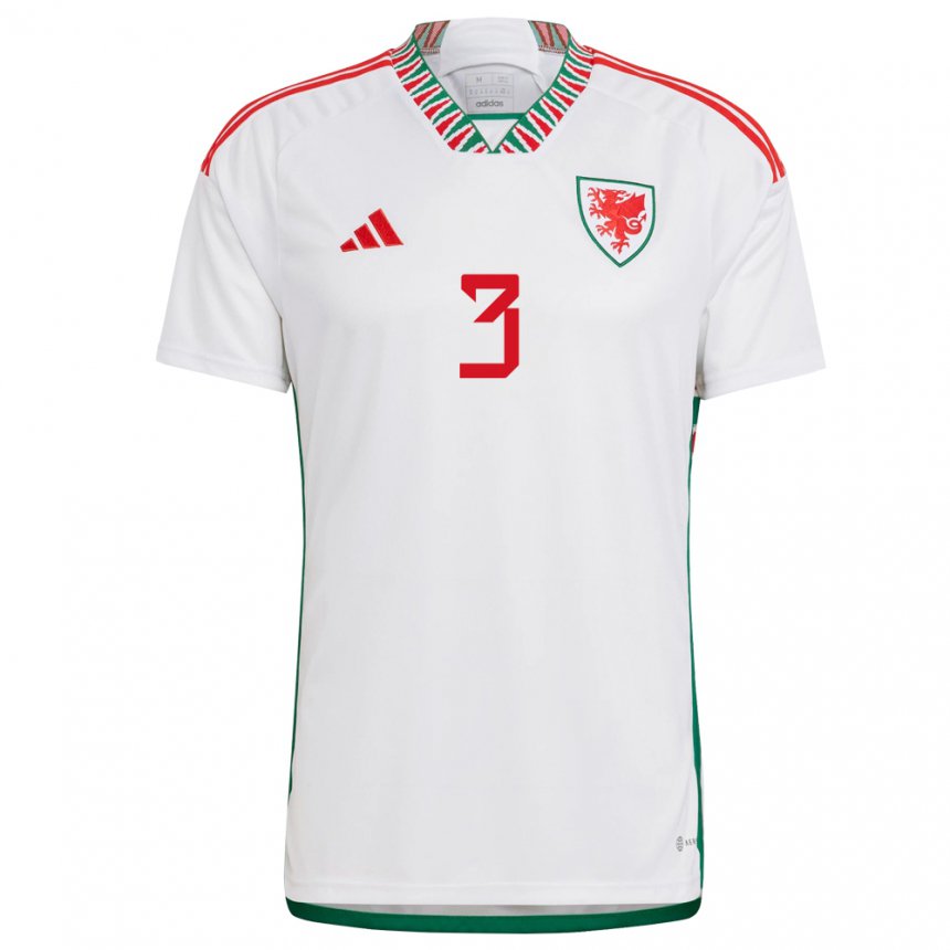 Damen Walisische Gemma Evans #3 Weiß Auswärtstrikot Trikot 22-24 T-shirt Österreich