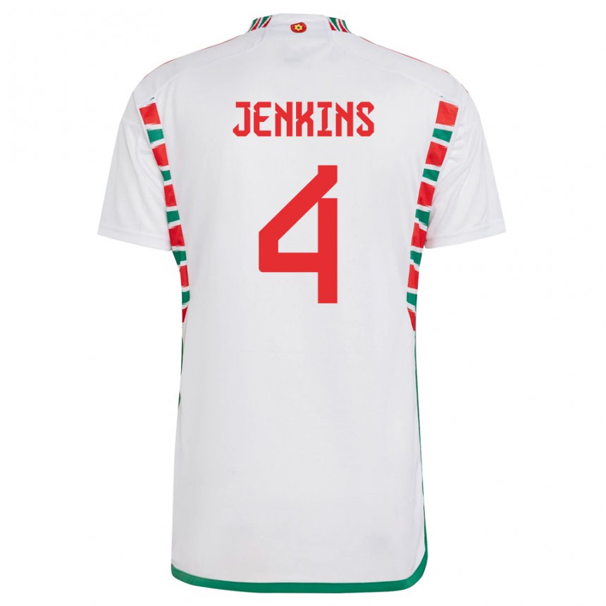 Damen Walisische Shaunna Jenkins #4 Weiß Auswärtstrikot Trikot 22-24 T-shirt Österreich