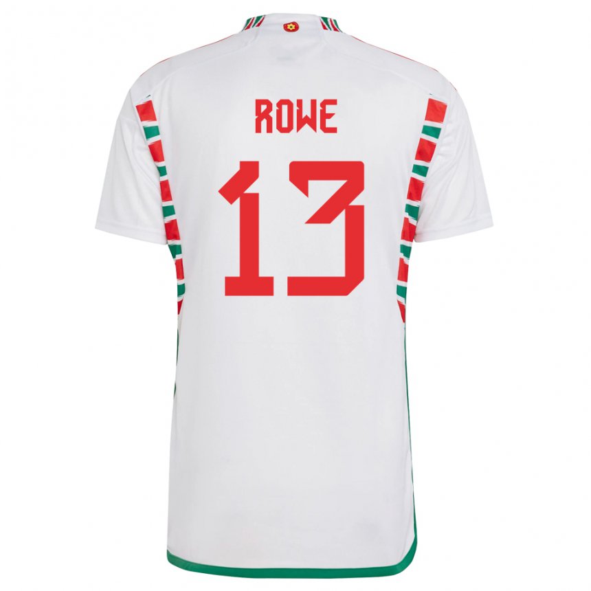 Damen Walisische Rachel Rowe #13 Weiß Auswärtstrikot Trikot 22-24 T-shirt Österreich
