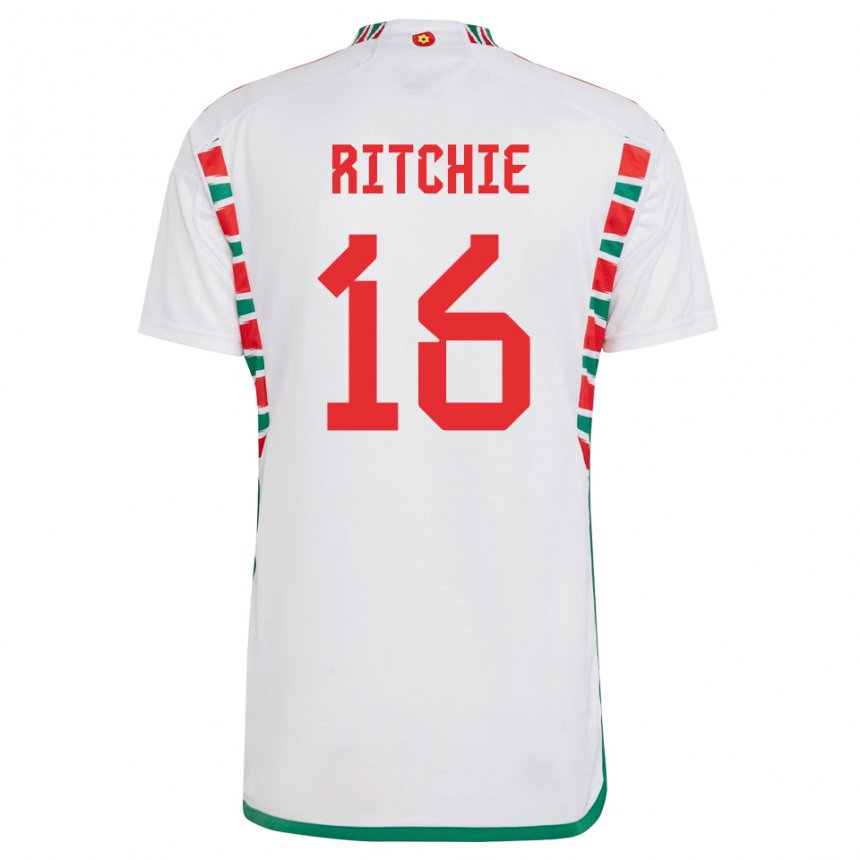 Damen Walisische Amelia Ritchie #16 Weiß Auswärtstrikot Trikot 22-24 T-shirt Österreich