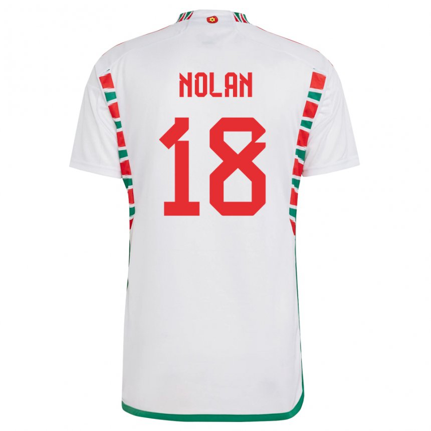 Damen Walisische Kylie Nolan #18 Weiß Auswärtstrikot Trikot 22-24 T-shirt Österreich