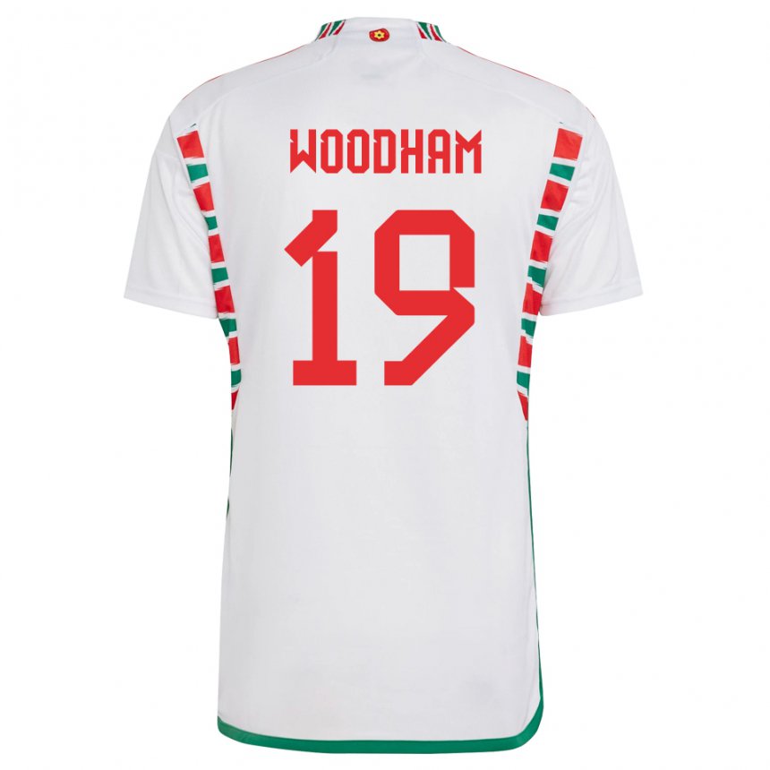 Damen Walisische Lily Woodham #19 Weiß Auswärtstrikot Trikot 22-24 T-shirt Österreich