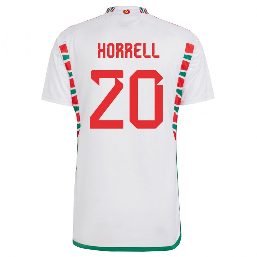 Damen Walisische Grace Horrell #20 Weiß Auswärtstrikot Trikot 22-24 T-shirt Österreich