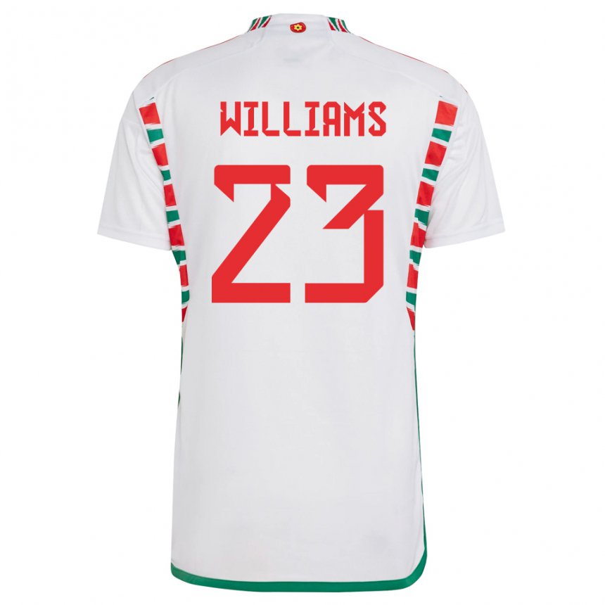 Damen Walisische Chloe Williams #23 Weiß Auswärtstrikot Trikot 22-24 T-shirt Österreich