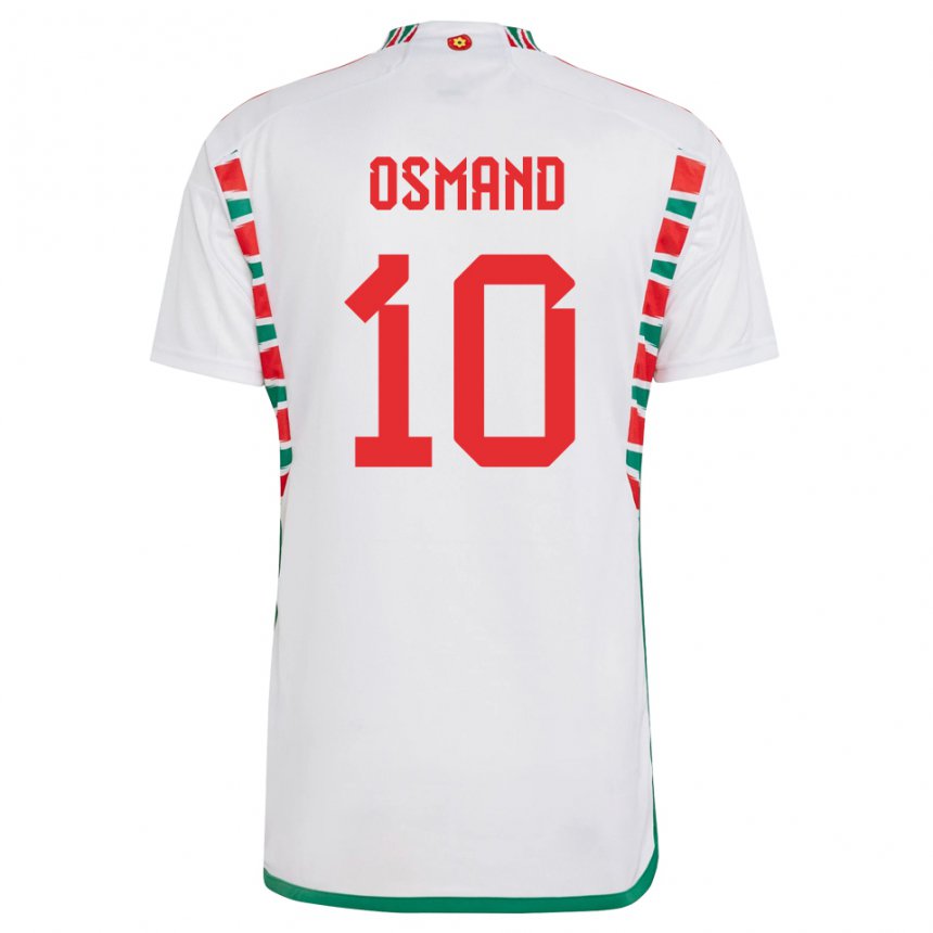 Damen Walisische Callum Osmand #10 Weiß Auswärtstrikot Trikot 22-24 T-shirt Österreich
