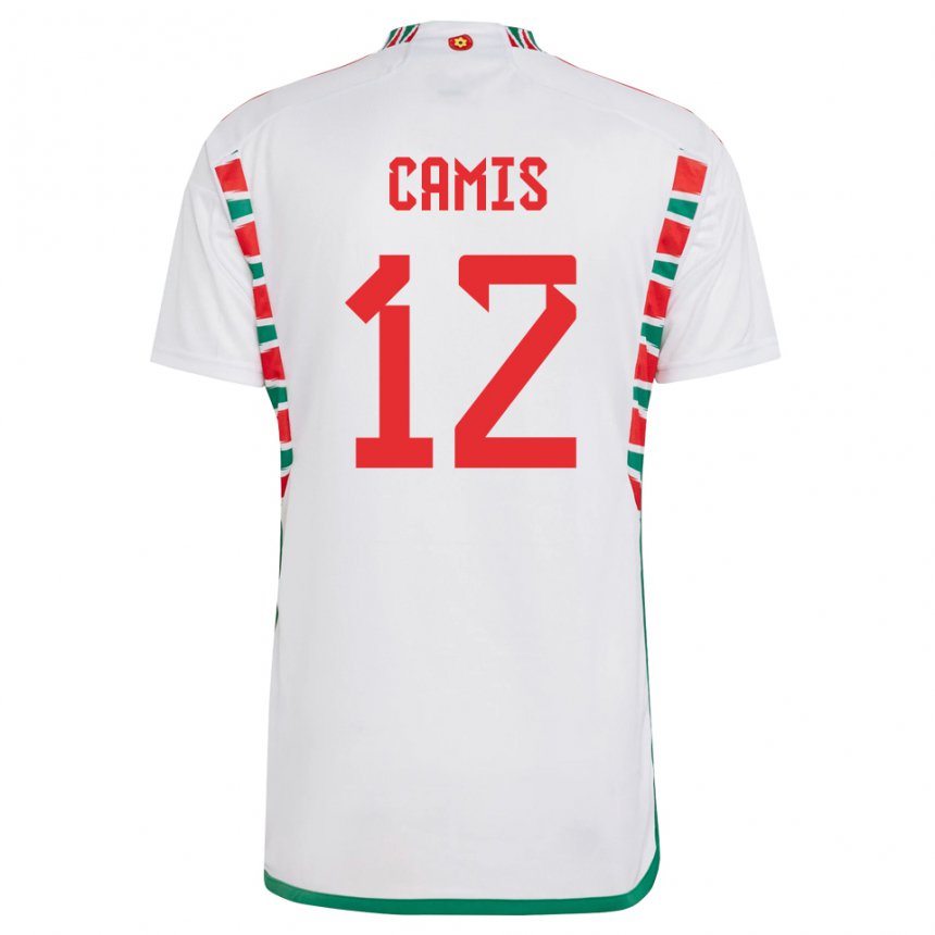 Damen Walisische Oliver Camis #12 Weiß Auswärtstrikot Trikot 22-24 T-shirt Österreich