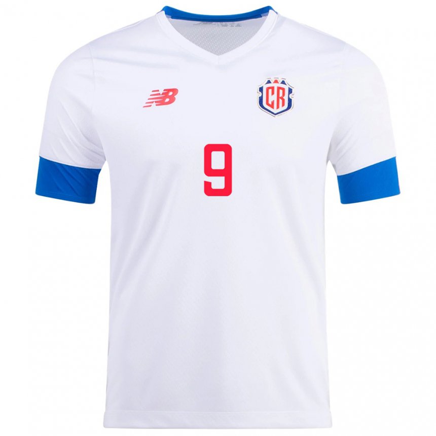 Damen Costa-ricanische Carolina Venegas #9 Weiß Auswärtstrikot Trikot 22-24 T-shirt Österreich