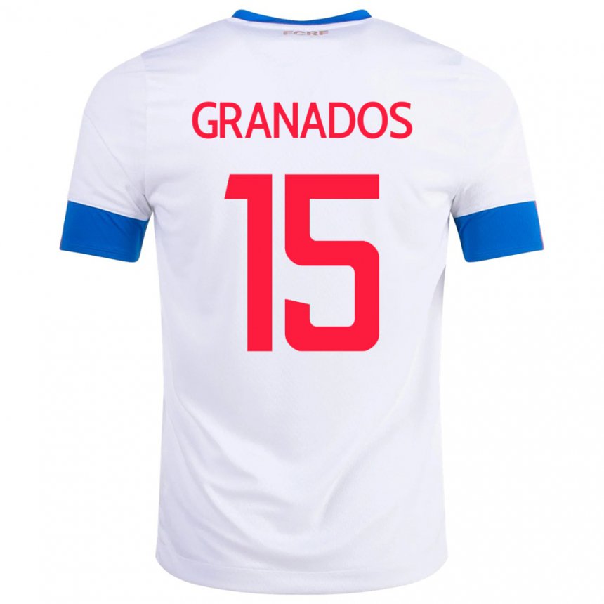 Damen Costa-ricanische Cristin Granados #15 Weiß Auswärtstrikot Trikot 22-24 T-shirt Österreich