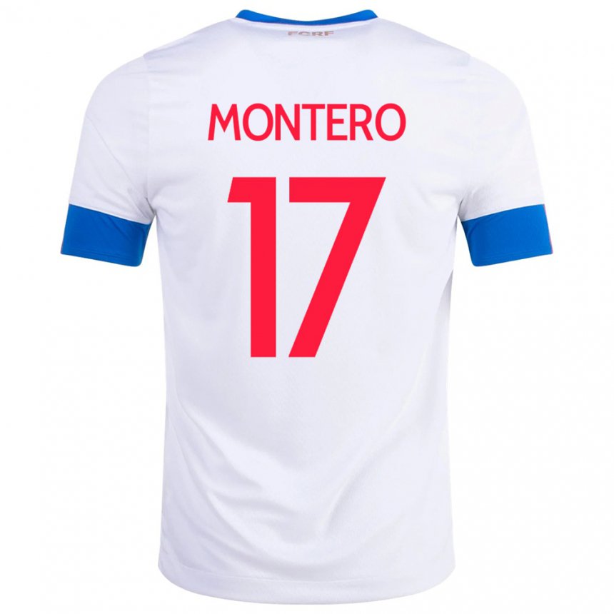 Damen Costa-ricanische Michelle Montero #17 Weiß Auswärtstrikot Trikot 22-24 T-shirt Österreich