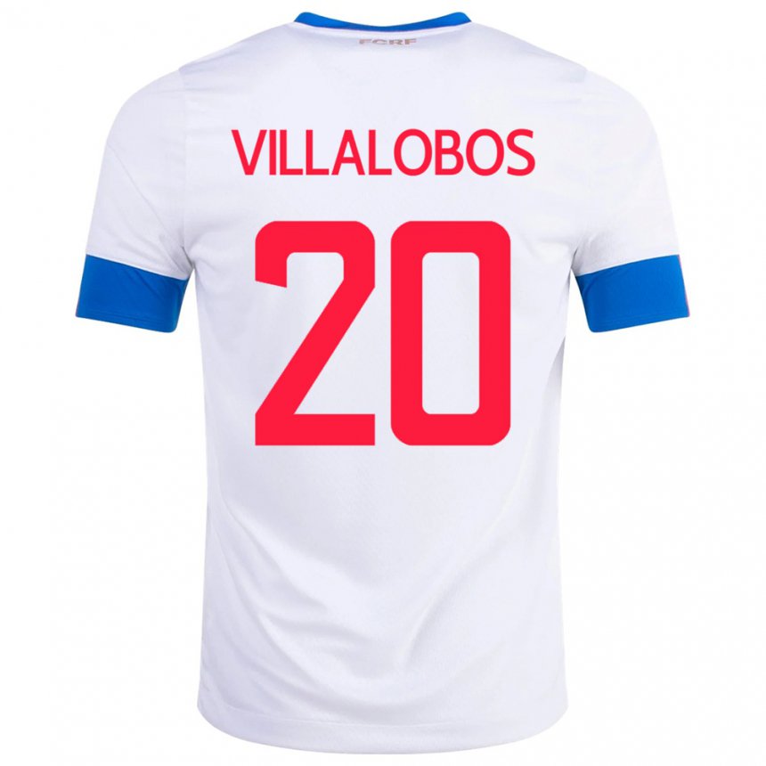 Damen Costa-ricanische Fabiola Villalobos #20 Weiß Auswärtstrikot Trikot 22-24 T-shirt Österreich