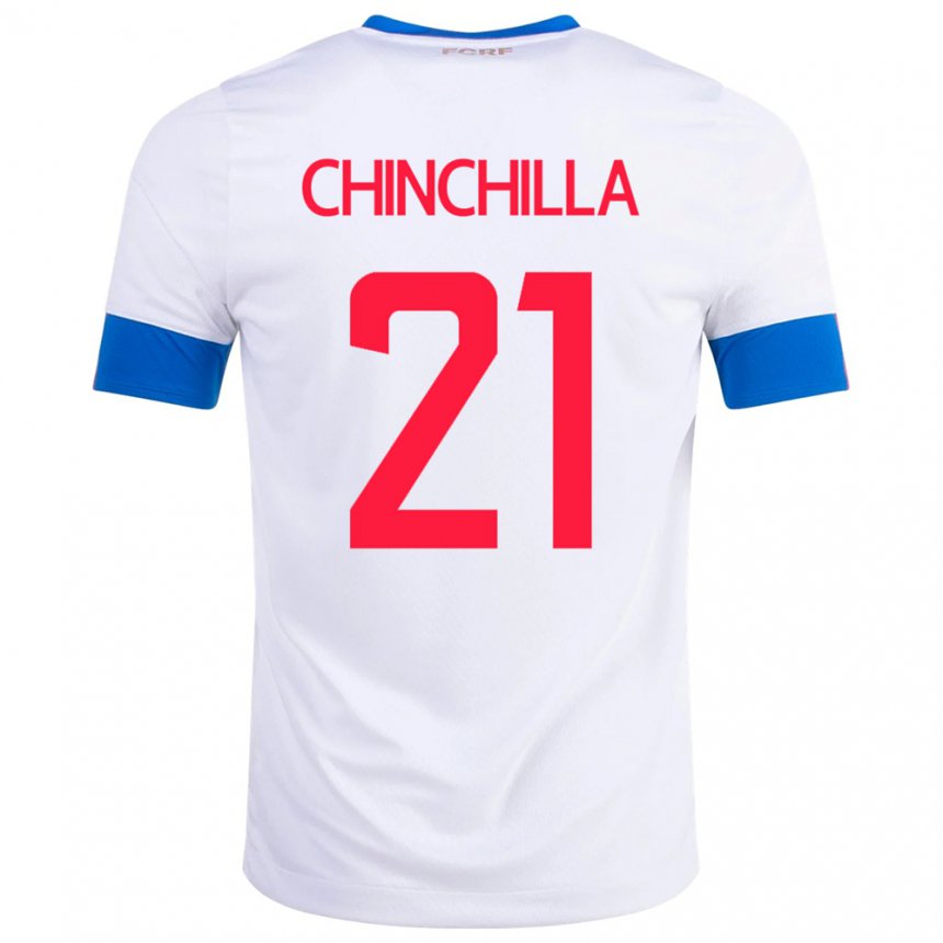 Damen Costa-ricanische Viviana Chinchilla #21 Weiß Auswärtstrikot Trikot 22-24 T-shirt Österreich