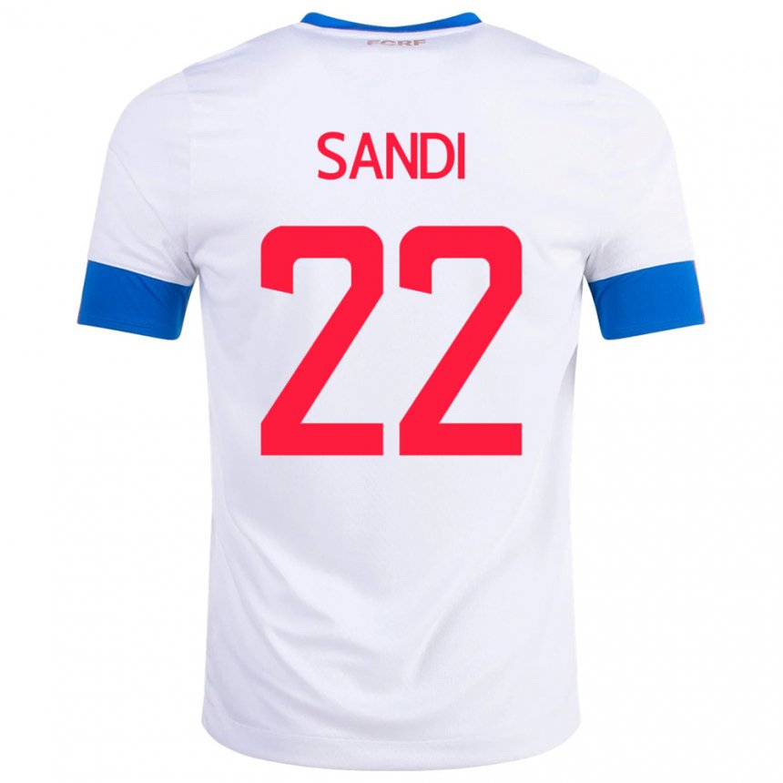 Damen Costa-ricanische Cristel Sandi #22 Weiß Auswärtstrikot Trikot 22-24 T-shirt Österreich