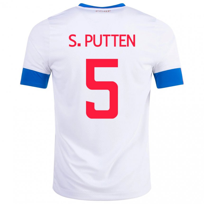 Damen Costa-ricanische Santiago Van Der Putten #5 Weiß Auswärtstrikot Trikot 22-24 T-shirt Österreich