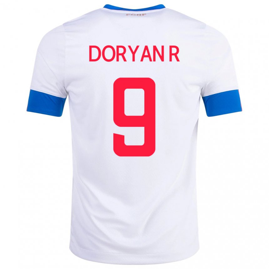 Damen Costa-ricanische Doryan Rodriguez #9 Weiß Auswärtstrikot Trikot 22-24 T-shirt Österreich